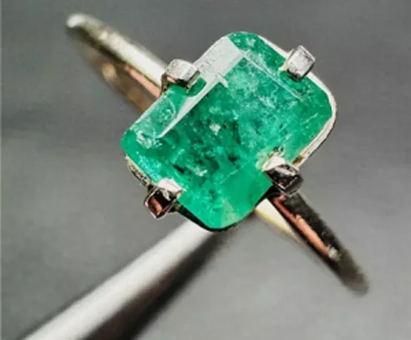 Bague Émeraude du Brésil « Taille 54 »