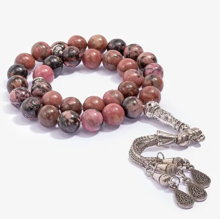 سبحة انيقة حجر طبيعي رودكروزيت