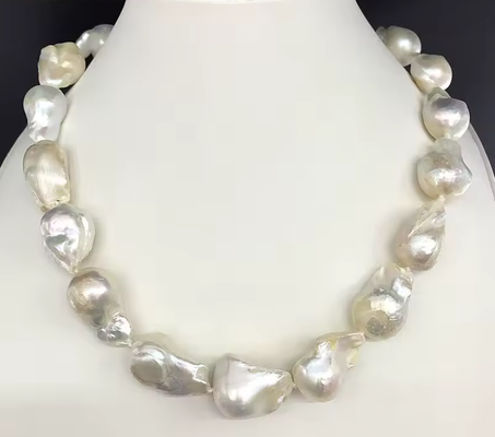 قلادة اللؤلؤ المياه العذبة 100% اللؤلؤ الطبيعي