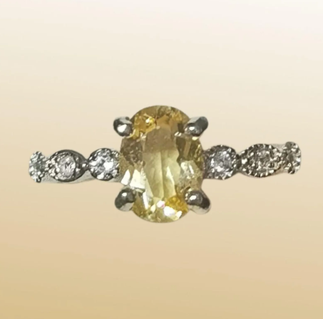 خاتم من حجر السترين الطبيعي، حجر طبيعي، فولاذ مقاوم للصدأ، خاتم قابل للتعديل - معادن وكريستال علاجي