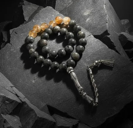 سبحة حجر لابرادوريت وسترين