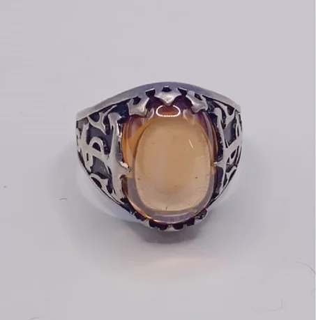 خاتم فضة 925 مع حجر التوباز