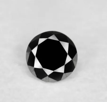 ألماس طبيعي بلون أسود، وزن ‎0.03‎ قيراط، شكل دائري، مقاس ‎1.91‎ مم