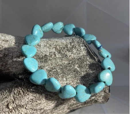 Bracelet Turquoise de Sinkiang coeur