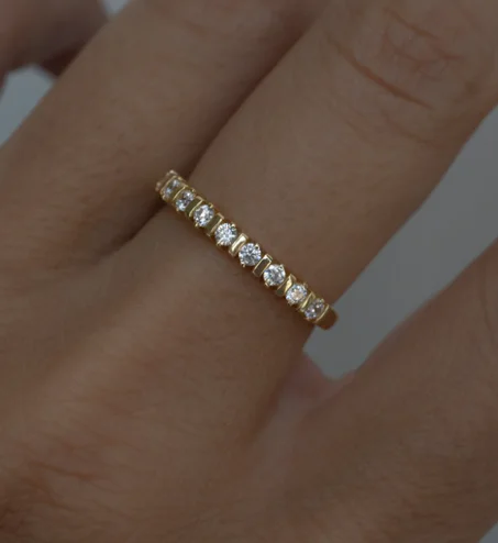 خاتم رقيق ، خاتم ذهبي ، خاتم ألماس، خاتم بسيط، هدية لها