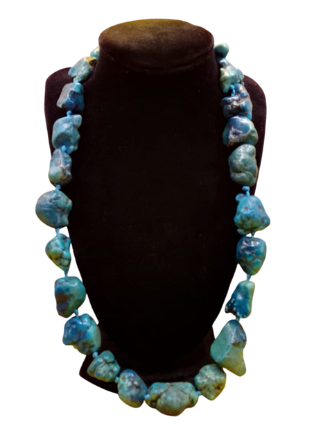 قلادة حجر الفيروز  Collier femme Pierres turquoises