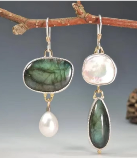 Boucles d'oreilles pendantes en argent pour femmes