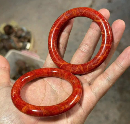 سوار من المرجان الأحمر للنساء، مقاس مخصص، هدية من مجوهرات المرجان الطبيعي