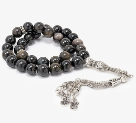 سبحة زجاج بركاني فاخر