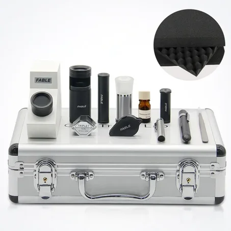 Kit d'outils d'identification des gemmes (10 pièces)