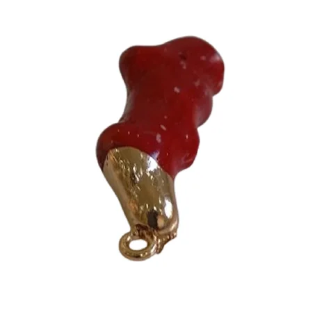 قلادة حجر المرجان قرن الحظ