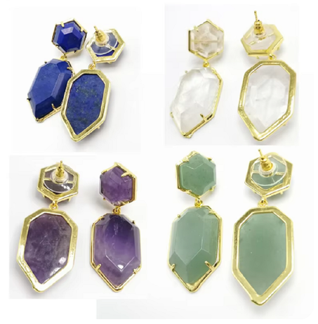 Boucles d'Oreilles Géométriques pour Femme