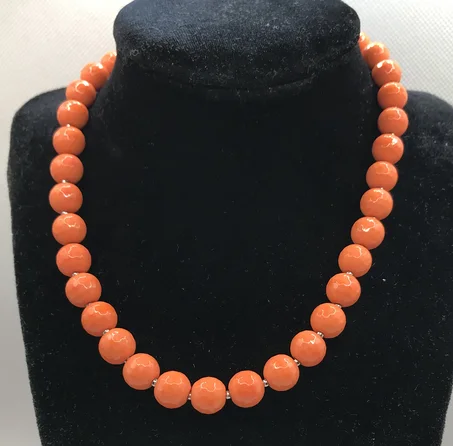 Collier rubis orange