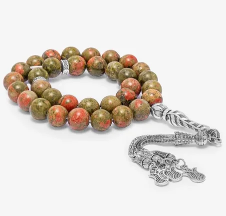 سبحة انيقة حجر يوناكيت طبيعي