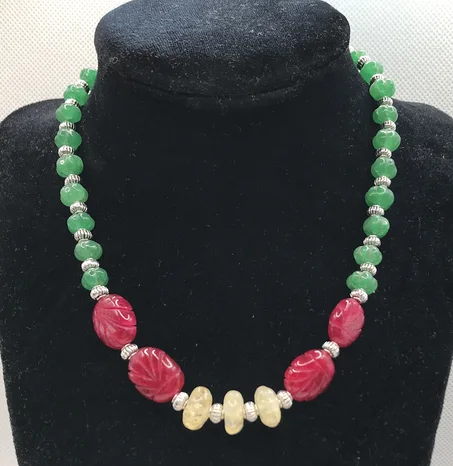 collier rubis emeraude citrine