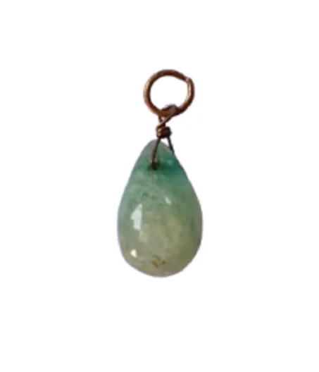 قلادة  حجر زمرد حقيقي Pendentif pierre naturelle