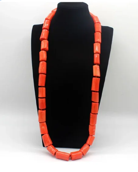 Collier corail orange colonnaire