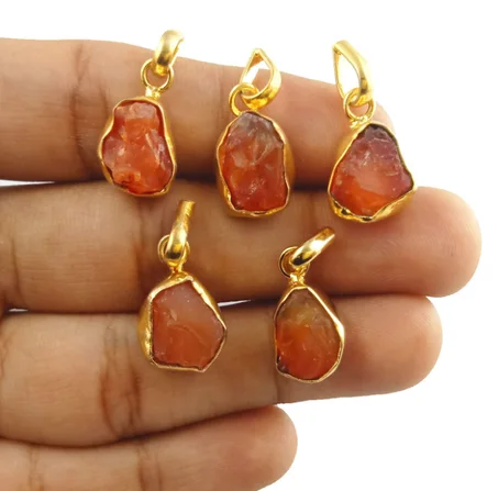 قلادة من العقيق الخام، قلادة من الأحجار الكريمة، قلادة من العقيق البرتقالي، قلادة من العقيق الخام، قلادة مصنوعة يدوياً، تباع بشكل فردي