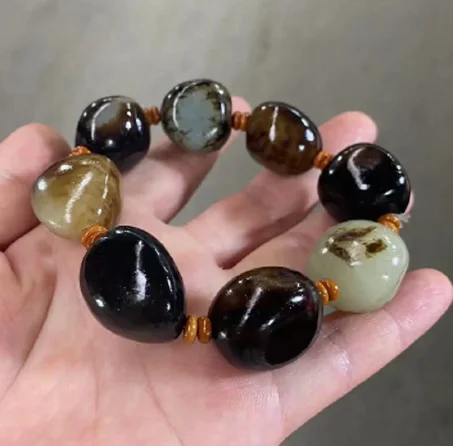 Bracelet brut en jade hétian naturel