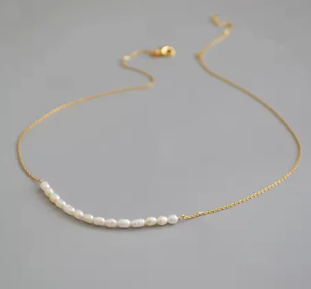 قلادة نحاس مطلي بالذهب مع الجوهر الحر