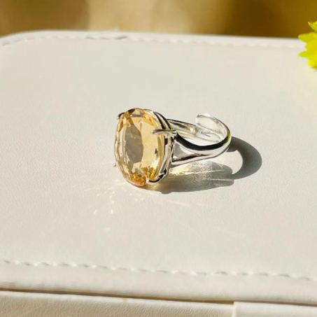 خاتم من حجر السترين الطبيعي، خاتم شفاء من حجر السترين، خاتم فضة إسترليني عيار 925، خواتم بيضاوية من حجر السترين، خواتم ذكرى سنوية، هدية لها، خواتم خطوبة