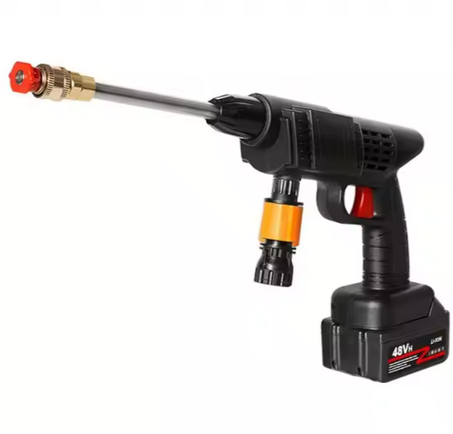 Pistolet de lavage haute pression portable pour voiture, 12 V, 24 V, 48 V, 96 V, sans fil, électrique, avec batterie au lithium