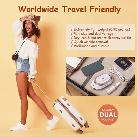 مكواة سفر صغيرة للملابس