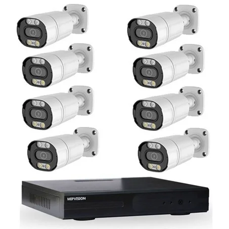 نظام مراقبة MIPVISION XDVR + 8 كاميرات خارجية 5MP