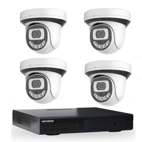 Kit de Surveillance MIPVISION - 4 Caméras Internes - Résolution: 5MP