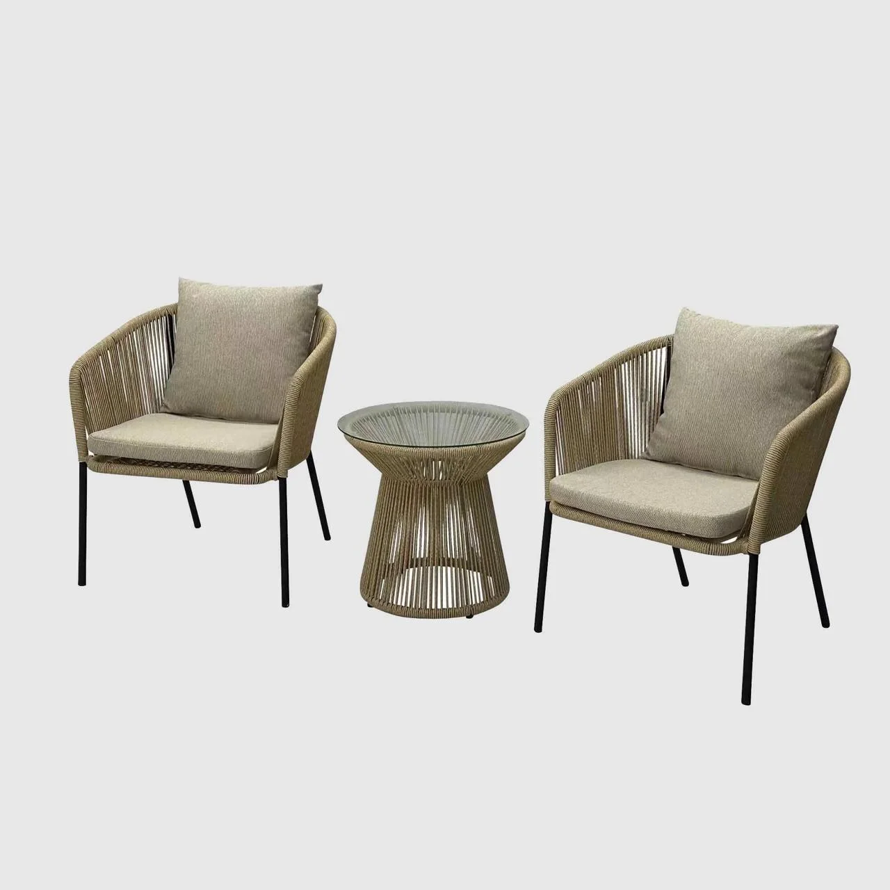 Set de jardin 2 fauteuils + table basse