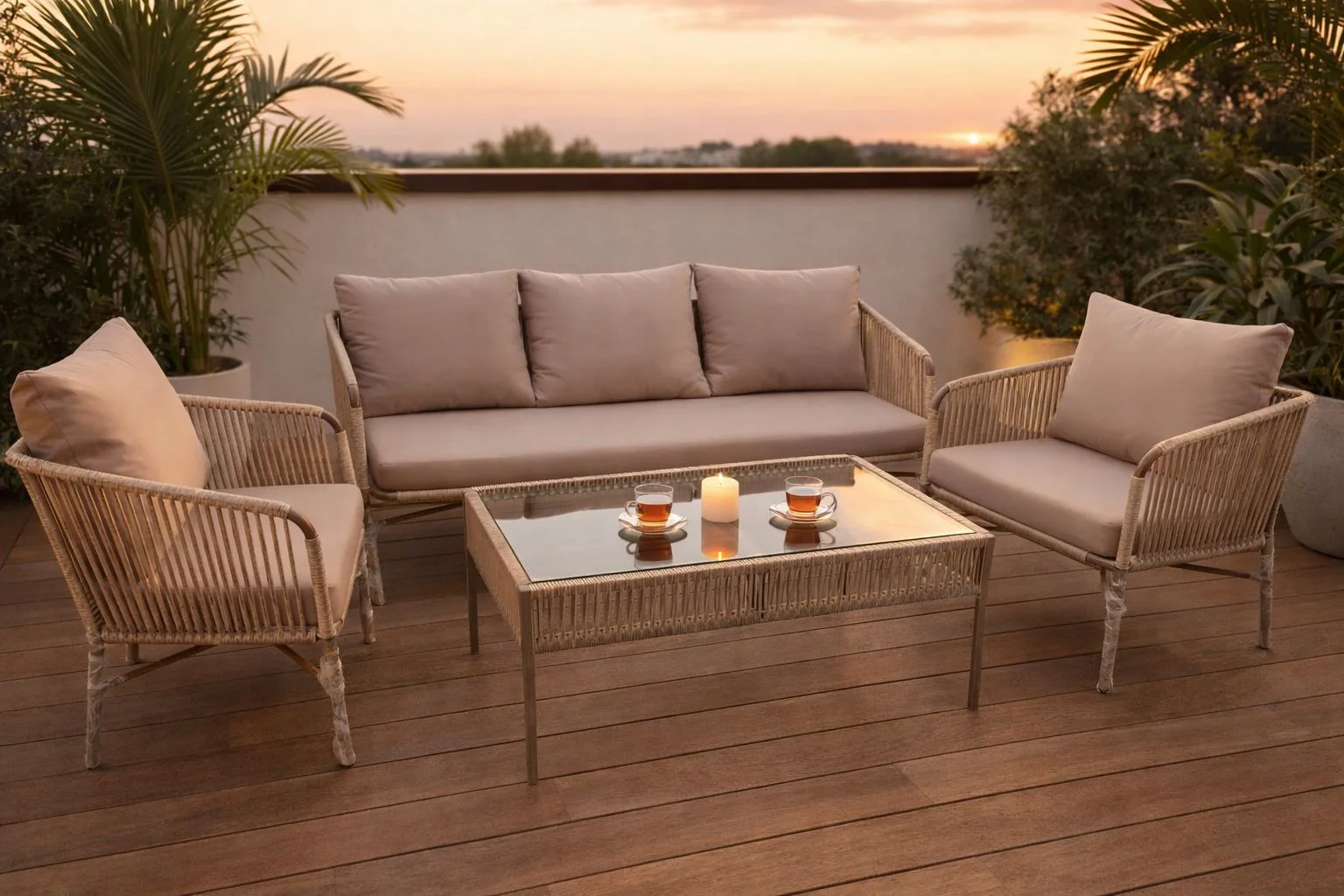 Salon d’extérieur chic – Élégance et confort pour votre terrasse 😍