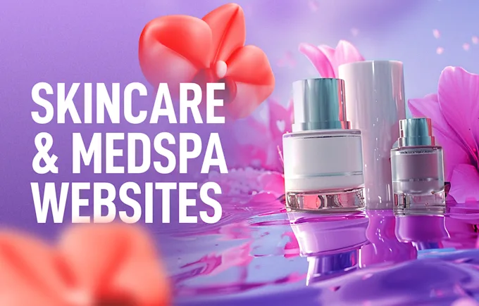 create a clinic web app portal or skincare website