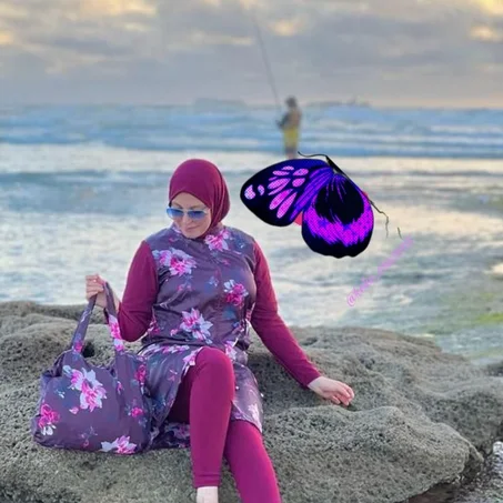 بوركيني السباحة 4 قطع