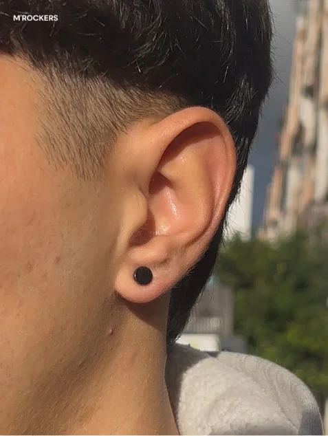 2 Magnetic Black Earrings