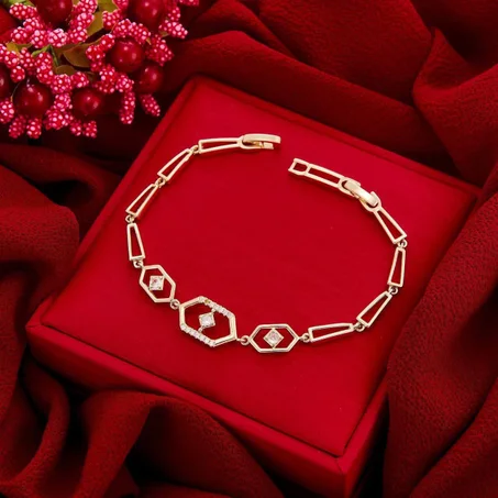Geometric Gold Bracelet