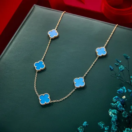 Elegant Clover Necklace – Multi Color