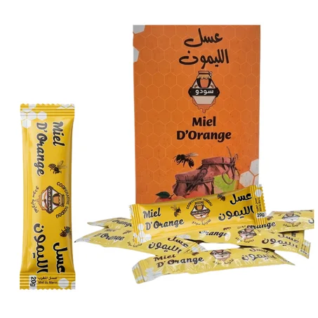 أكياس عسل البرتقال الطبيعي (20 غرام) | Sachets de Miel d'Orange naturel (20 grammes)
