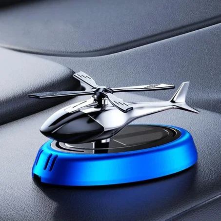 معطر هواء للسيارة بتصميم طائرة هليكوبتر يعمل بالطاقة الشمسية