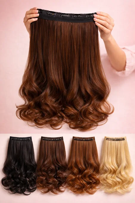Extension cheveux 5 clips Maroc – Effet naturel & volume instantané | Ayelisse