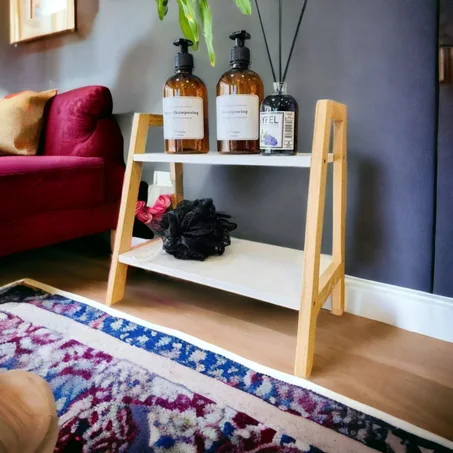 étagère en Bambou Décorative pour Salle de Bain, Livres