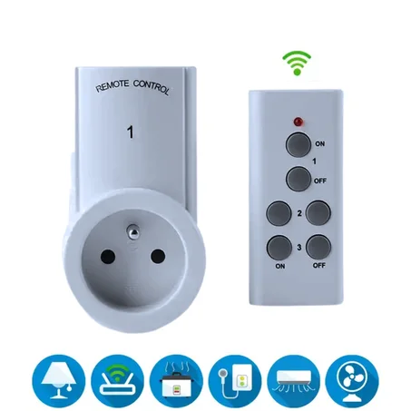 Prise de courant intelligente avec télécommande Sans-fil