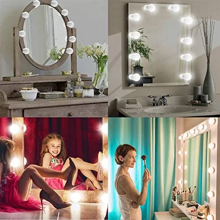 Chende Lampe pour miroir de courtoisie 10 psc mural Hollywood Style  مصباح مرآة مثبت على الحائط 10 قطع  هوليوود ستايل