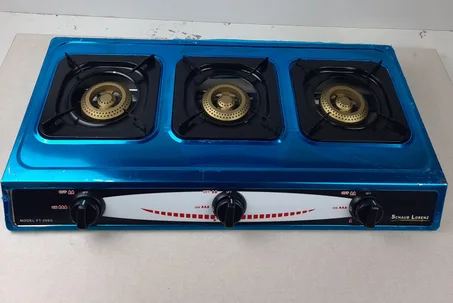 موقد طبخ بثلاث مشاعل ودرجات حرارة قابلة للتعديل و حوامل مضادة للإلتصاق Schaub Lorenz Réchaud A Gaz Avec 3 Feux Réglables