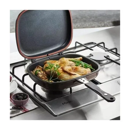 مقلاة ديسيني 3 في 1 مزدوجة مع طلاء غير لاصق 32cm   32cm  Dessini Poêle Double 3 En 1 Avec Revêtement Anti-Adhésif