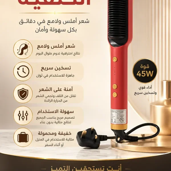 فرشاة التمليس الحراري بتقنية الأيونات