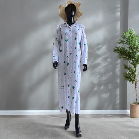 robe chemise fleurie longue