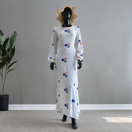 Robe longue à fleurs