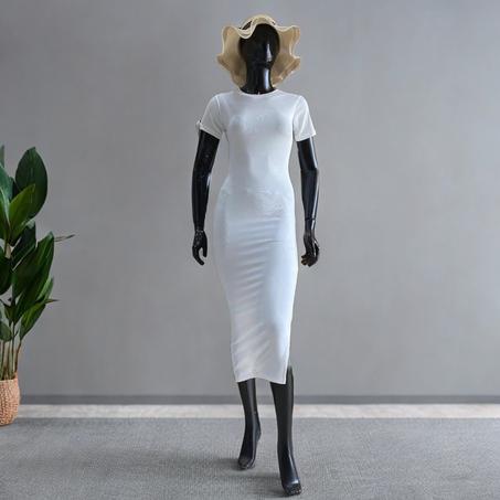 Robe demi manche évasée