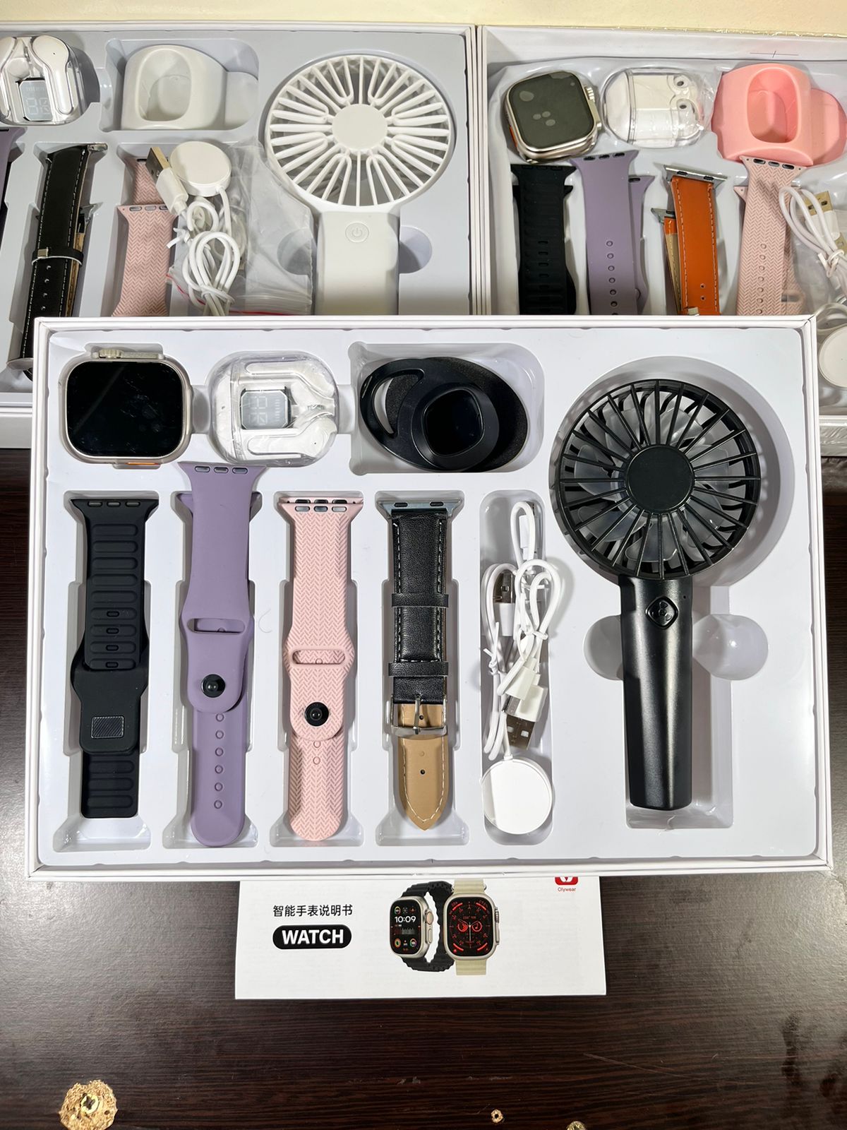 Montre Lady Smart avec écouteurs et ventilateur