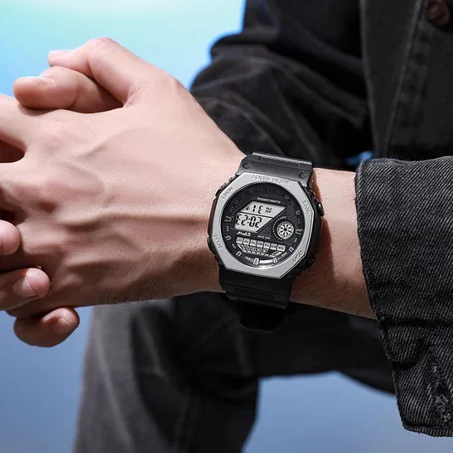 Mode Montre électronique de sport multifonction à grand cadran